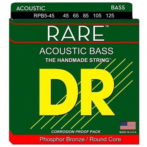 Струны для 5 ти струнной бас гитары DR String RPB5-45