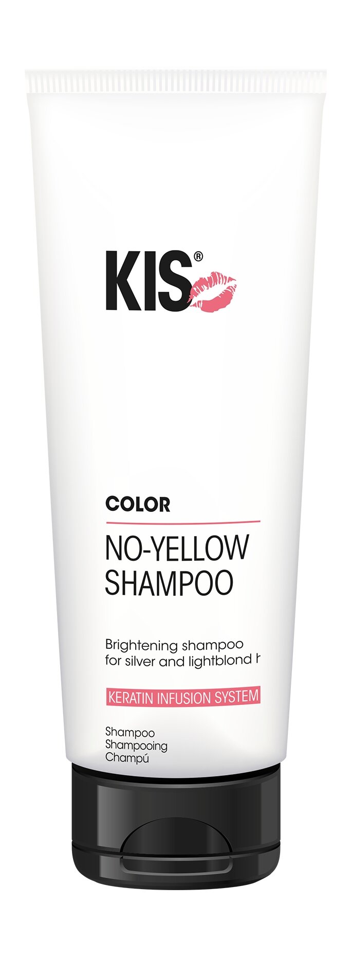 KIS No-Yellow Shampoo Шампунь для блонда и седых волос кератиновый антижелтый, 250 мл