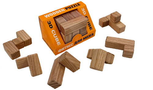 Головоломка IQ PUZZLE Фитнес для мозга Wooden 3D Cube