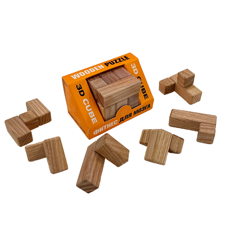 Головоломка IQ PUZZLE Фитнес для мозга Wooden 3D Cube