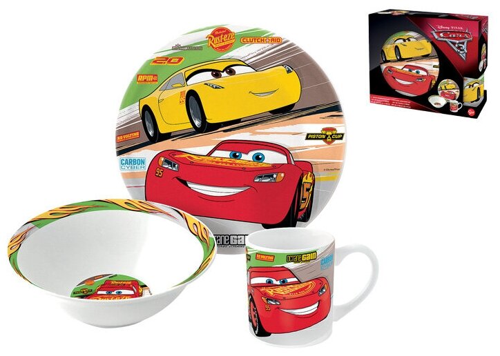 фото Столовый сервиз Stor Тачки 3 42355, 1 персона, 3 предм.