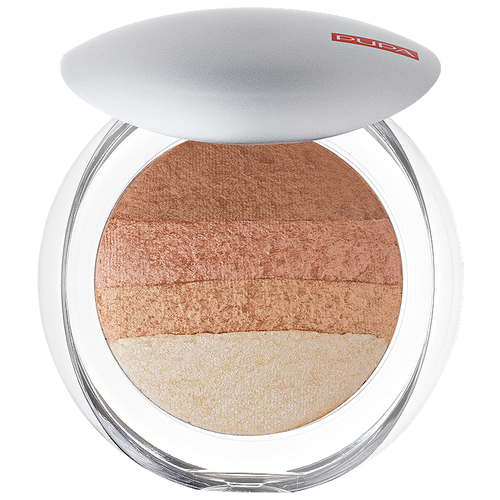 Pupa Luminys Румяна-пудра-иллюминатор Baked All Over Illuminating Blush-Powder, 05 gold stripes pupa luminys румяна пудра иллюминатор baked all over illuminating blush powder 01 stripes rose