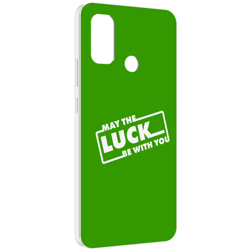 Чехол MyPads Luck green для UleFone Note 10P / Note 10 задняя-панель-накладка-бампер