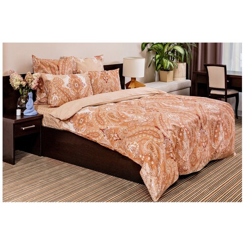 фото Постельное белье 2-спальное ночь нежна кармен3, бязь, 2 наволочки 70 х 70 см, бежевый