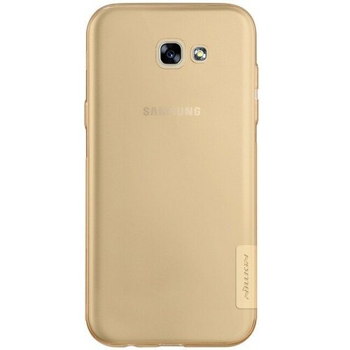 Накладка силиконовая Nillkin Nature TPU Case для Samsung Galaxy A3 (2017) A320 прозрачно-золотая чехол книжка nillkin sparkle series для samsung galaxy a3 2017 a320 розовый