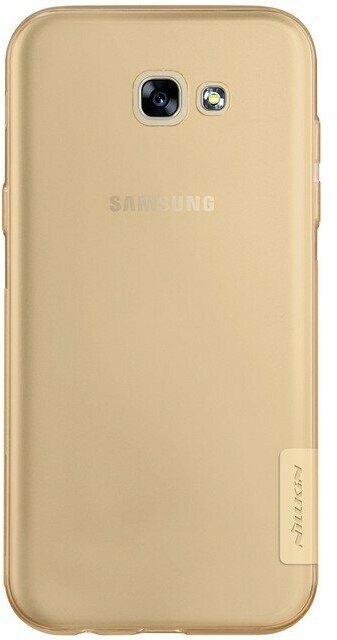 Накладка силиконовая Nillkin Nature TPU Case для Samsung Galaxy A3 (2017) A320 прозрачно-золотая