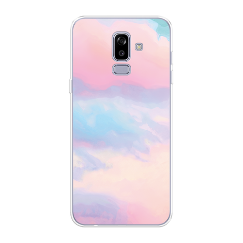 Силиконовый чехол на Samsung Galaxy J8 / Самсунг Галакси Джей 8 Розовые облака жидкий чехол с блестками розовые фламинго фон на samsung galaxy j8 самсунг галакси джей 8