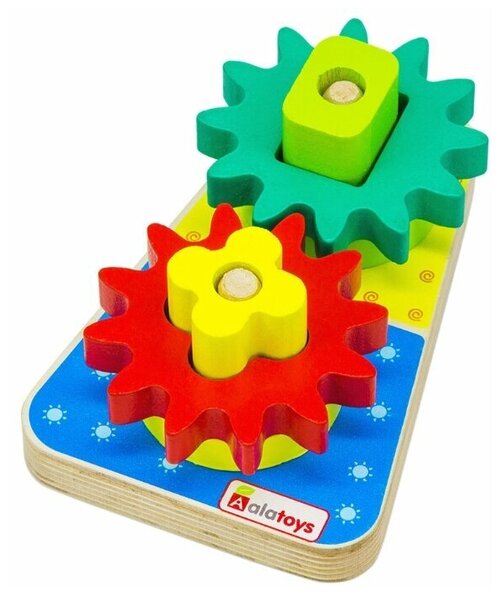 Развивающая игрушка Alatoys Шестеренки, разноцветный