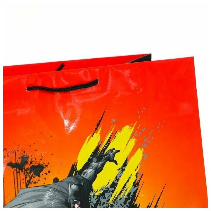 Пакет подарочный ND Play Batman, большой, оранжевый, 335х406х155 мм (286628)