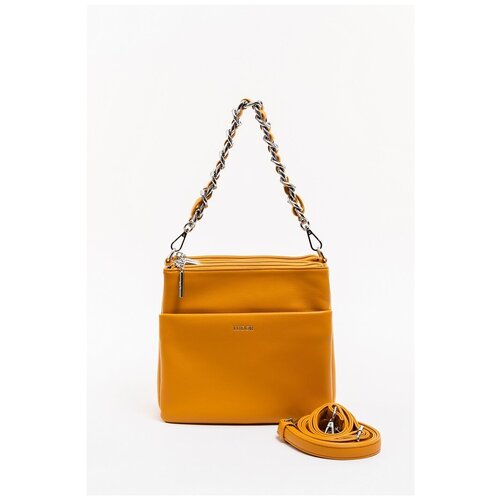 фото 376-05 y9875-1k сумка кросс-боди женская экокожа ludor горчичный