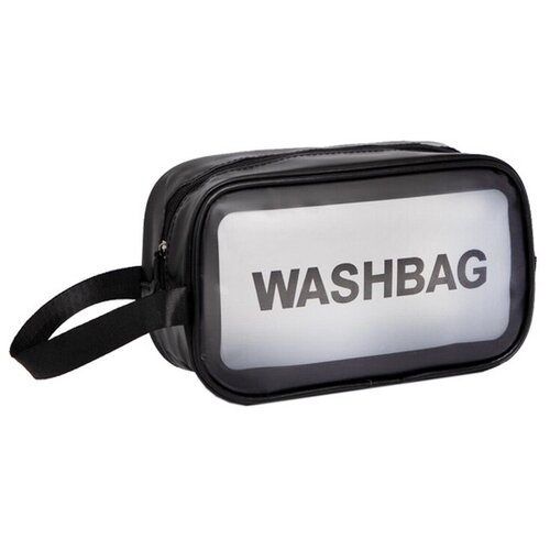 Косметичка Washbag, 21х16х7см, цвет: черный