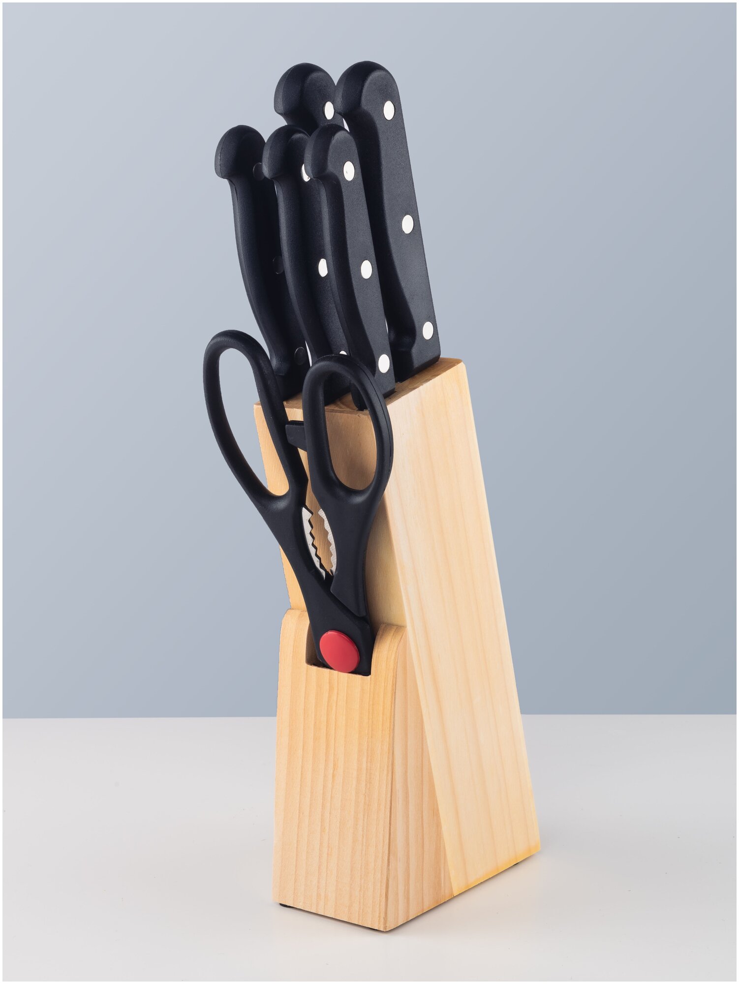 Кухонные ножи набор из 5 ножей и ножниц
