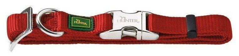 Ошейник Hunter ALU-Strong L для собак, обхват 45-65 см, нейлон, с металлической застежкой, черный - фотография № 5