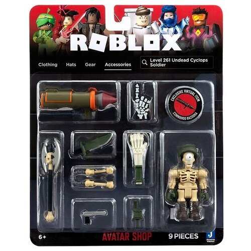 Roblox Фигурка героя Level 261 Undead Cyclops Soldier (Avatar Shop) с аксессуарами roblox фигурка героя club roblox core с аксессуарами