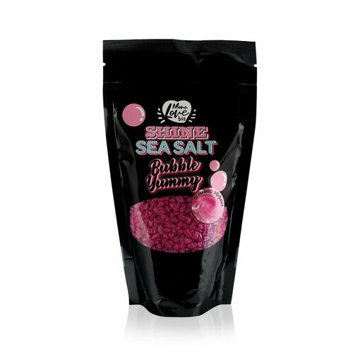 Соль-шиммер для ванны Bubble Yummy с ароматом бабл гам, 250мл, MonoLove BIO 4620020876544