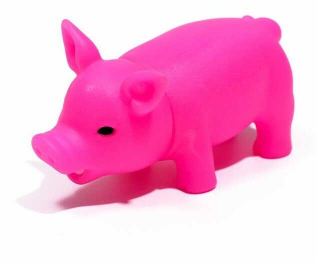 Игрушка для собак Пижон "Маленький поросенок", пищащая, 9 см, розовая