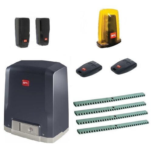 фото Автоматика для откатных ворот bft deimos ac a800-kit4, комплект: привод, фотоэлементы, лампа, 2 пульта, 4 рейки