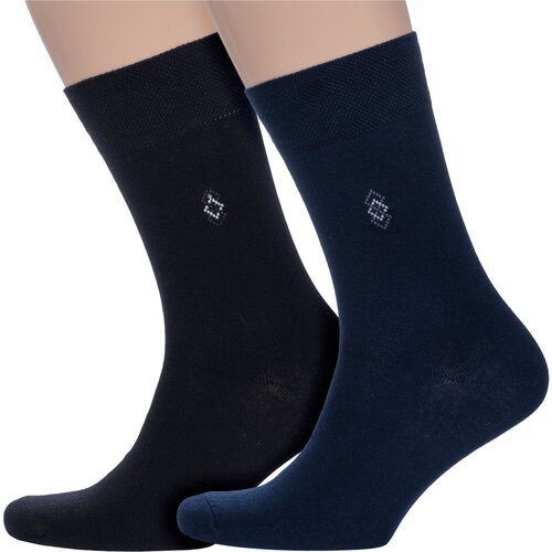 фото Носки para socks, 2 пары, размер 25-27, черный, синий
