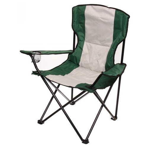 кресло складное с подлокотниками до 120кг 64 53 90 см зеленое Кресло складное с подлокотниками до 120кг Комфорт 54*54*94см зеленое