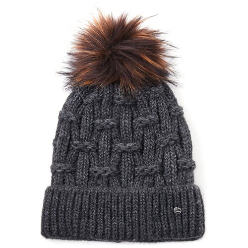 фото Шапка женская finn flare, цвет: темно-серый меланж a20-12148_252, размер: 56