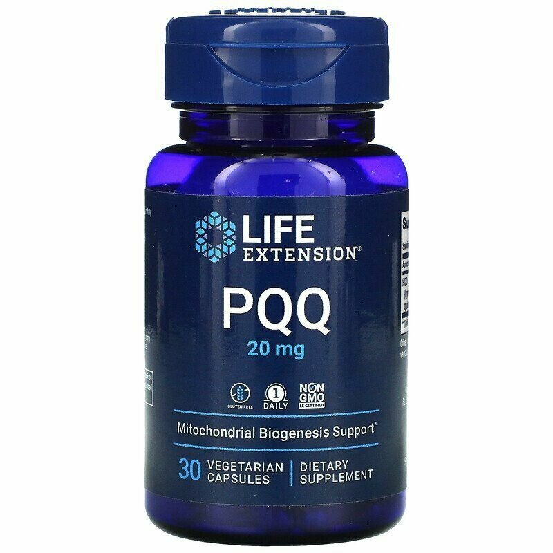 Коэнзим Q10 Life Extension PQQ 20 мг (антиоксидант), 30 растительных капсул