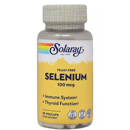 Solaray Selenium 100 mcg Yeast-Free (Селен 100 мкг Бездрожжевой) 90 вег капсул (Solaray)