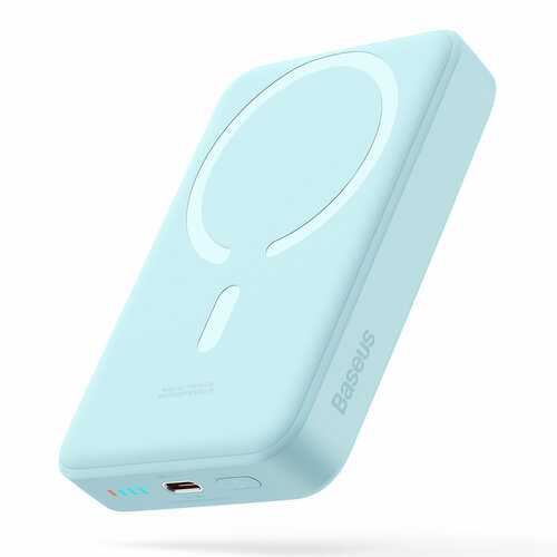 Внешний аккумулятор Baseus Magnetic Mini Wireless Fast Charge Power Bank 10000mAh 30W с кабелем Type-C - Type-C 30cm PPCX110003 PPCX110203 Синий 533400₽