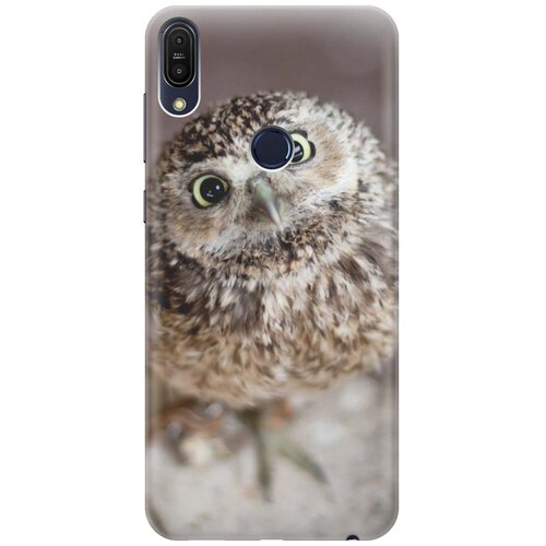 фото Cиликоновый чехол на asus zenfone max (m1) zb555kl / асус зенфон макс м1 с принтом "удивленная сова" gosso