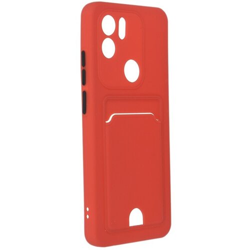 Чехол Neypo для Xiaomi Redmi A1 Plus Pocket Matte Silicone с карманом Red NPM57225
