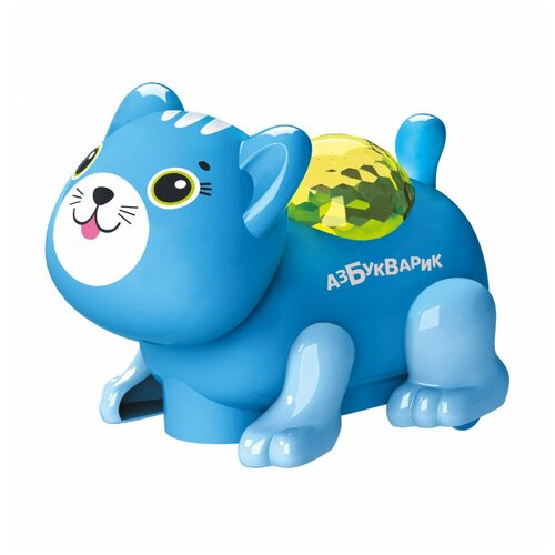 фото Игрушка азбукварик диско-зверята котик темно-голубой 2605в