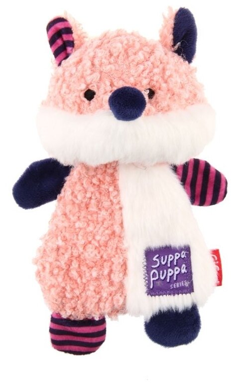 GiGwi, серия SUPPA PUPPA, игрушка для маленьких собак Лиса, с пищалкой, 17.5 см