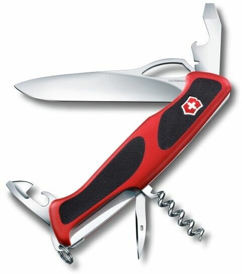 Нож перочинный Victorinox RangerGrip 61 (0.9553. MC) 130мм 11функций красный/черный