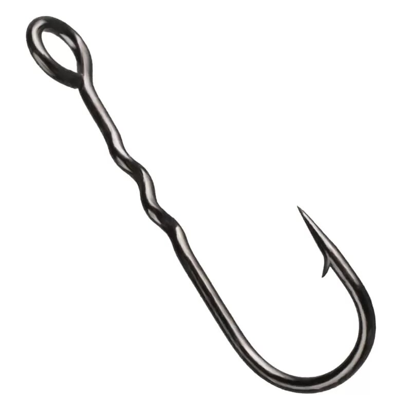 Крючки одинарные Crazy Fish Round Bent Fixative Shank №6 10 шт. — фото 1
