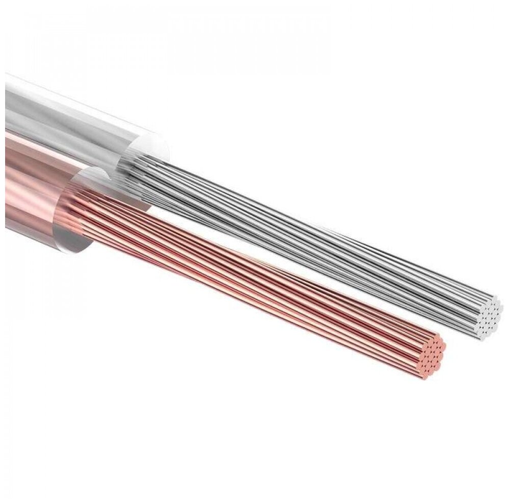 Rexant (01-6305-10) кабель акустический 2х1,00 мм2 прозрачный silicon (м. бух 10 м)