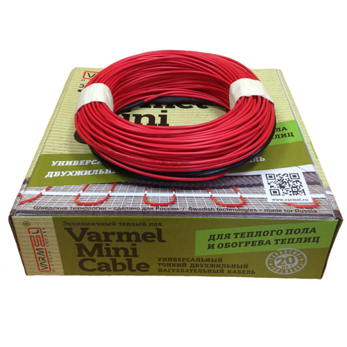 Греющий кабель, Varmel, Mini Cable 34-, 4.25 м2, длина кабеля 34 м