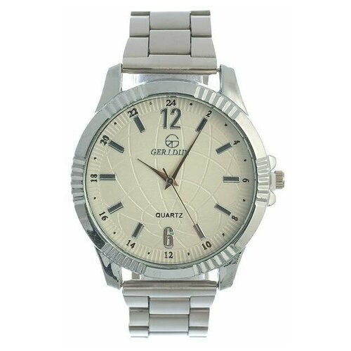 фото Наручные часы часы наручные "тоничи", d-4.5 см, классические, хром, ремешок 18 мм (1 шт.), серебряный promarket