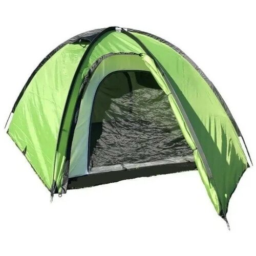 Палатка 3-местная 1703 с тамбуром / палатка туристическая двухслойная, размер 420*220*155 набор колышков для палатки winnerwell guyline peg set 7 шт чехол оттяжки