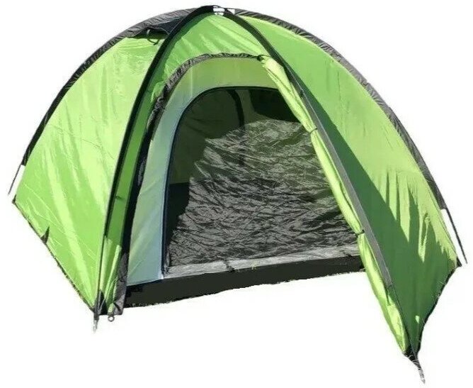 Палатка 3-местная 1703 с тамбуром / палатка туристическая двухслойная, размер 420*220*155