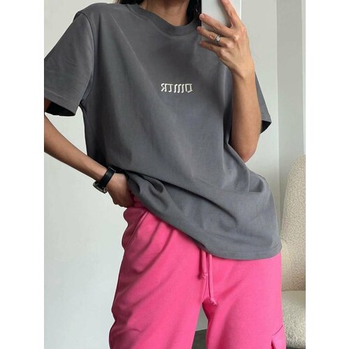 Костюм , размер 42/46 , серый, розовый