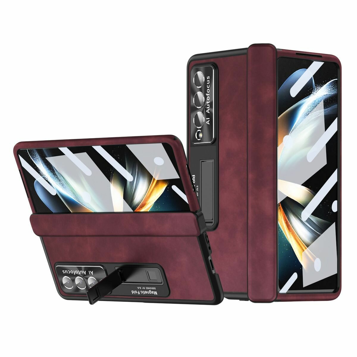 Чехол MyPads для Samsung Galaxy Z Fold3 с защитной пленкой, подставкой и стилусом — фото 1