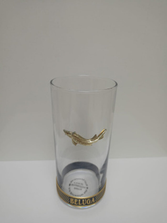 фото Бокал Beluga для коктейлей и для водки с золотой рыбкой