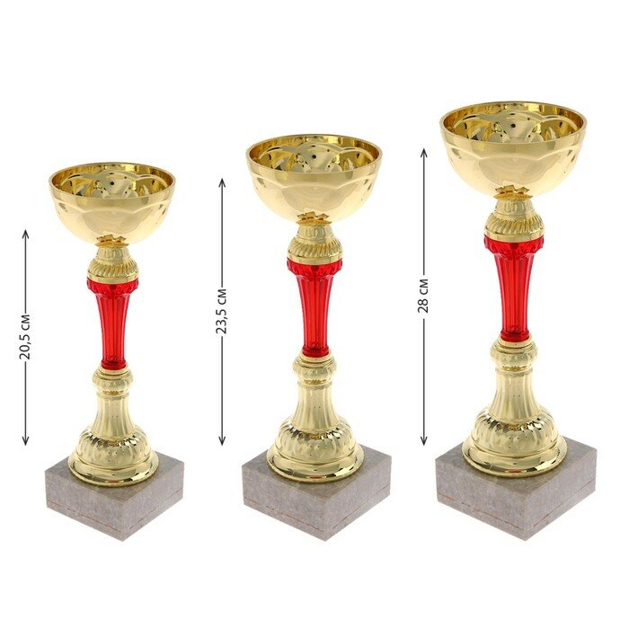 Кубок 131C, наградная фигура, золото, подставка камень, 20,5 × 7 × 7 см (арт. 2460086)