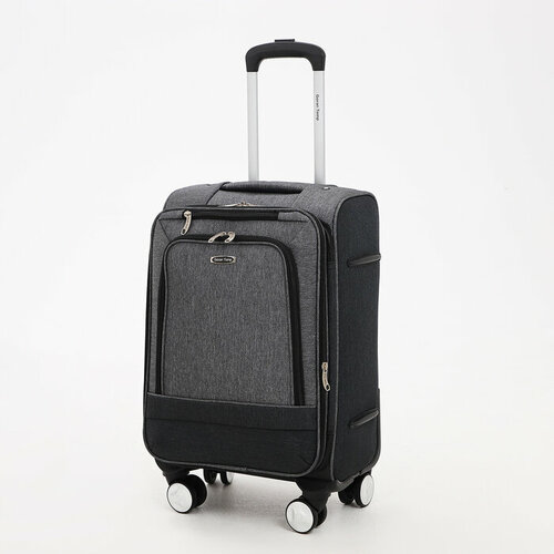 Чемодан Goran Tomp, размер 20, серый goran tomp чемодан малый 20 2 наружных кармана кодовый замок цвет коричневый