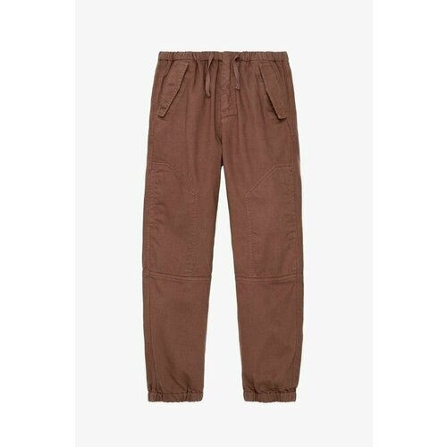 Брюки Zara, размер 13-14 лет (164 см), коричневый брюки джоггеры gulliver карманы размер 116 фуксия