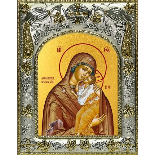 Икона Ярославская икона Божией Матери ярославская икона божией матери деревянная рамка 8 9 5 см