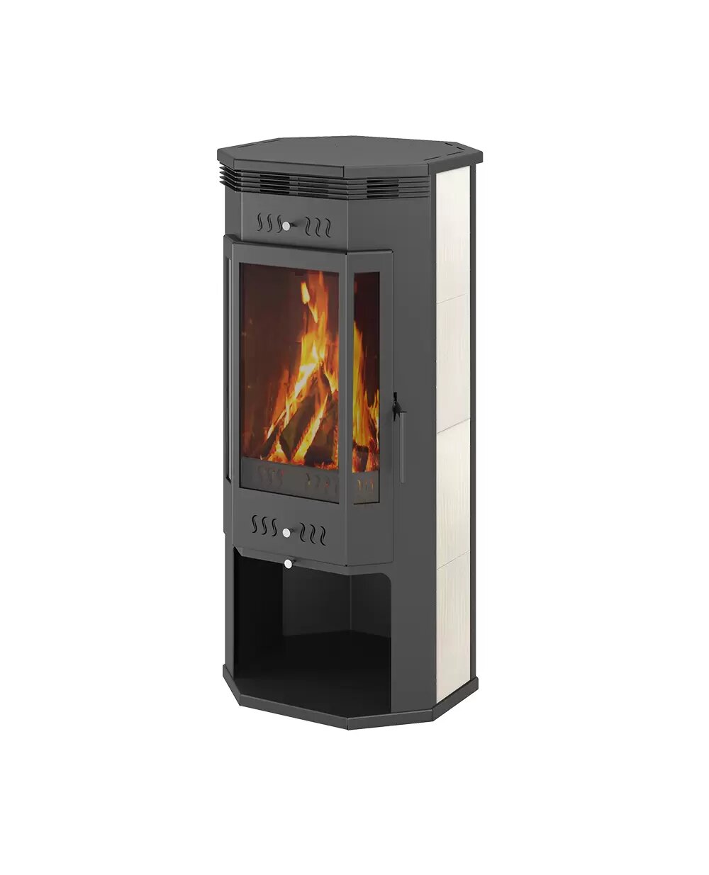 фото Печь-Камин ASTON 11кВт (180 м3) пристенно-угловой 150мм