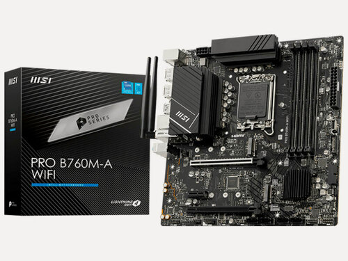 Изображение товара Материнская плата MSI PRO B760M-A WIFI (LGA1700, mATX)