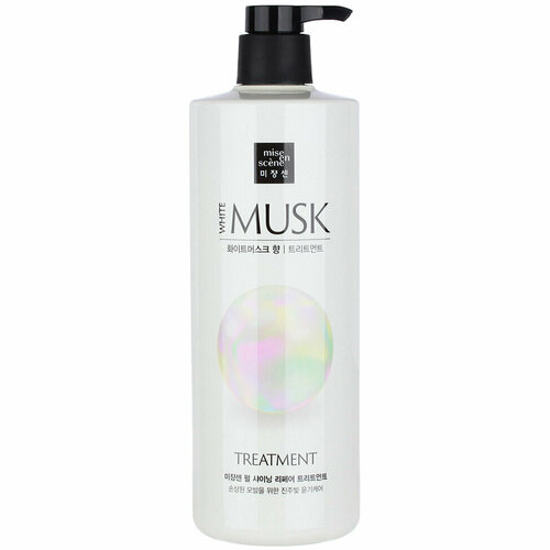 Бальзам для волос с жемчужной пудрой с ароматом белого мускуса Mise En Scene Pearl Shining Musk Treatment, 1000 мл