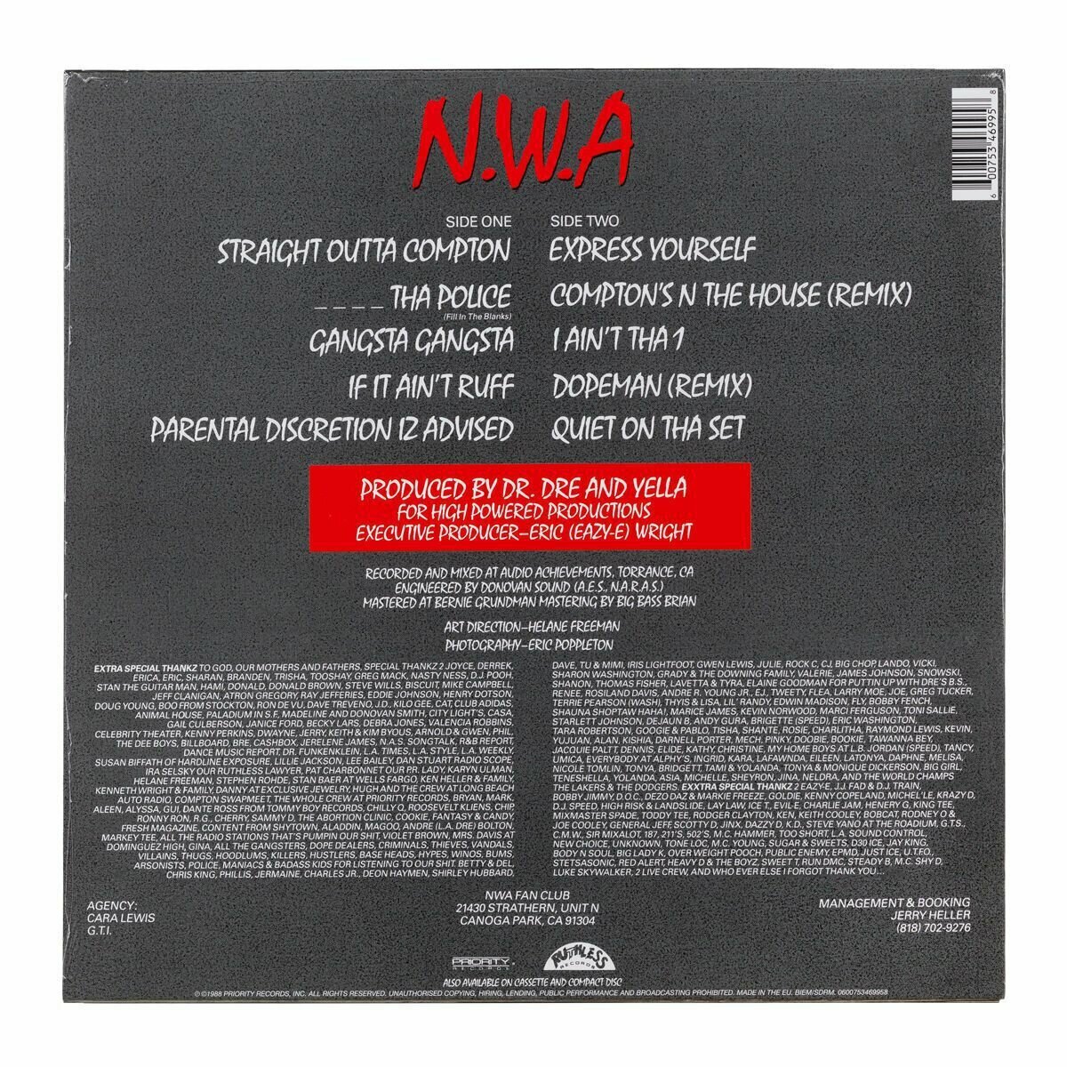 N.W.A. - Straight Outta Compton (LP) - новый винил — фото 1