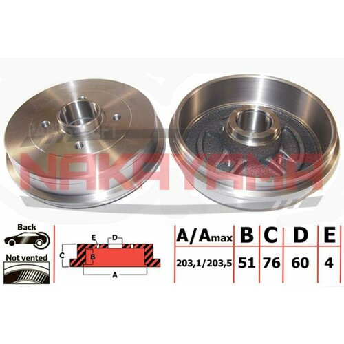 NAKAYAMA Q4843 Барабан тормозной RENAULT MEGANE 96- MEGANE Grand 3592₽